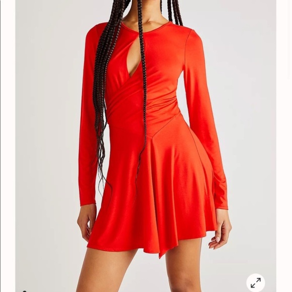 NWOT Free People Beach Vance Wrap Mini Dress L/S Z557